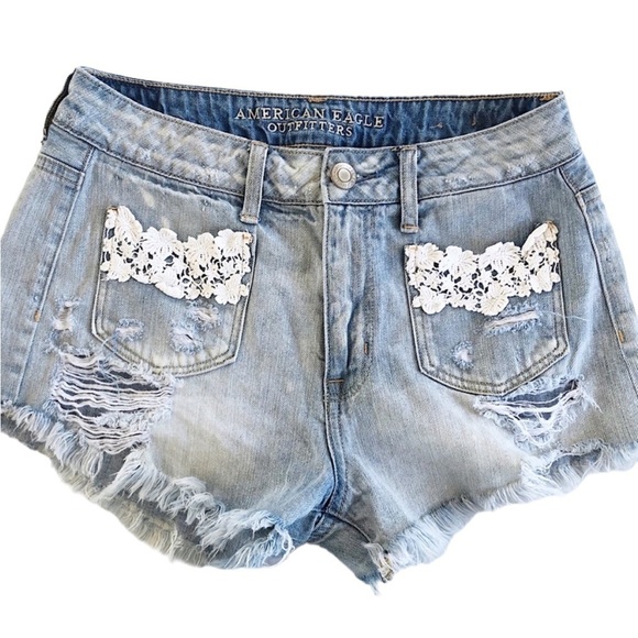 American Eagle Outfitters Hi-Rise Festival Shorts Women’s Sz 4 - Picture 1 of 8